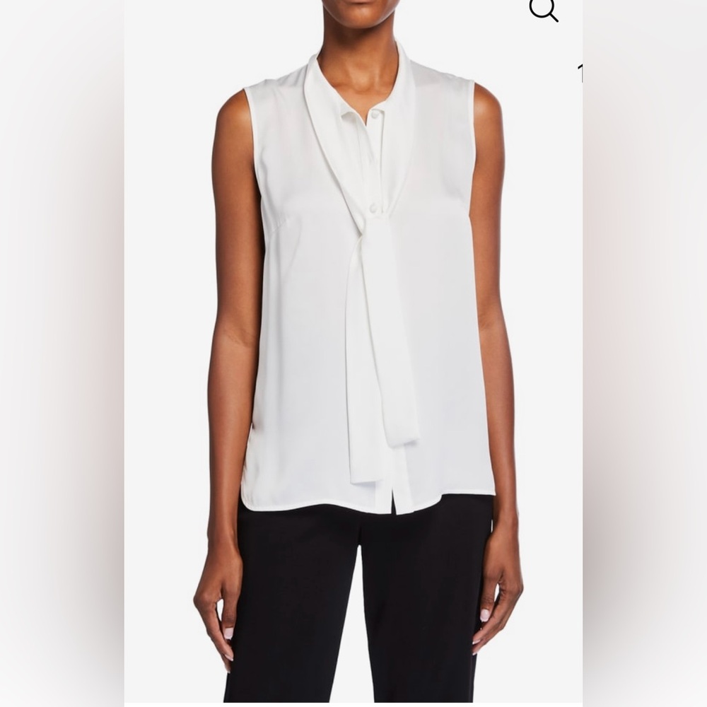 Elegant White Misook Sleeveless Blouse Sz. M